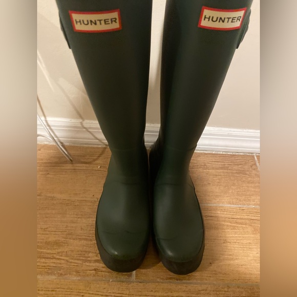 Hunter Women's Original Tall Rain Boots, Hunter Green, Size 9 - Picture 2 of 5